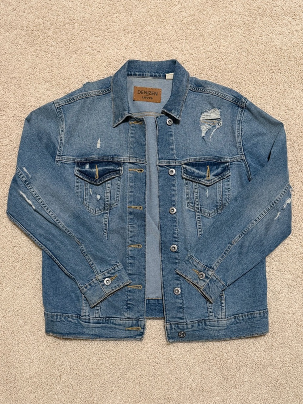 Levi’s Denizen Blue Distressed Denim Jacket